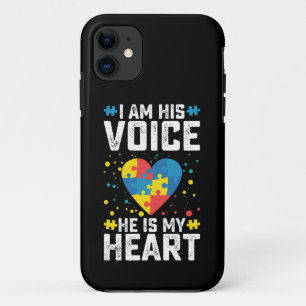 Ik Ben Zijn Stem Hij Is Mijn Hart Autisme Moeder V iPhone 11 Hoesje
