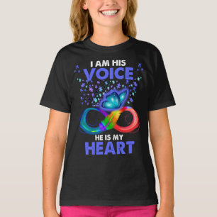 Ik ben zijn stem. Hij is mijn hart autisme. T-shirt