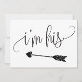 Ik ben zijn trouwbord (Voorkant)