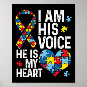Ik ben z'n stem. Hij is mijn hart autisme. Poster