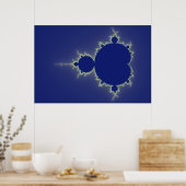Ik ben zo blauw - Fractal Poster (Keuken)