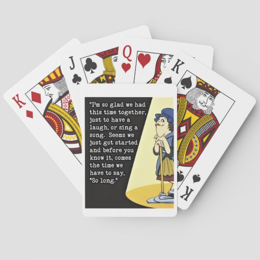 Ik ben zo blij dat we deze tijd samen hebben gehad pokerkaarten (Achterkant)