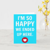 Ik ben zo Blij wij omhoog hier Notecard Kaart (Gele Bloem)