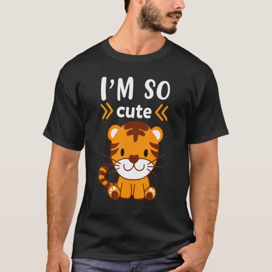 Ik ben zo Cute Children Tiger T-shirt (Voorkant)