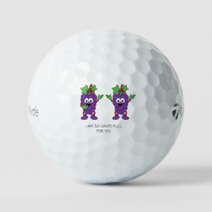 'Ik ben zo Druif-vol Voor Jou' Zoete Spelende Char Golfballen