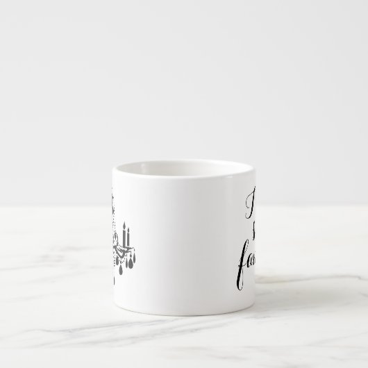 Ik ben zo Fancy Chandelier Espresso Mok (Voorkant)