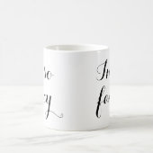 Ik ben zo fancy, grappig, zwart-wit chic koffiemok (Center)