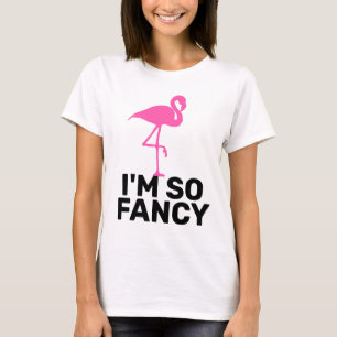 IK BEN ZO FANCY LADIES FLAMINGO T-SHIRTS