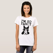 IK BEN ZO FANCY, SCHATTIGE TUXEDO KAT PANDA KAT T-SHIRT (Voorkant volledig)