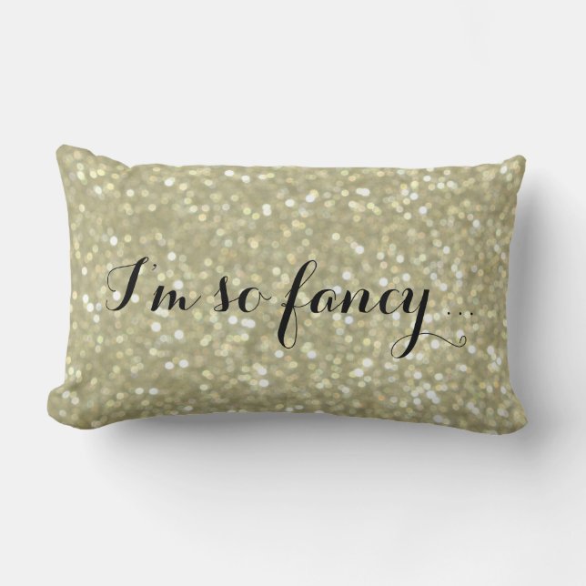 Ik ben zo Fancy - Sparkly Gold Pillow Kussen (Voorkant)