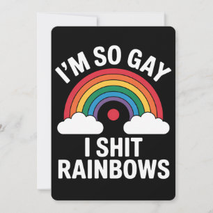 Ik ben zo gay regenbogen grappige LGBTQ Pride Ally Kaart
