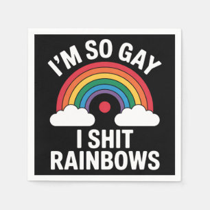 Ik ben zo gay regenbogen grappige LGBTQ Pride Ally Servet