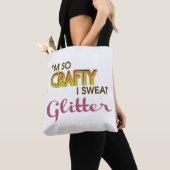 Ik ben zo geestig dat ik glitter canvas tas zweet (Dichtbij)