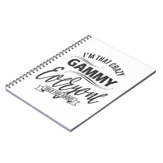 Ik ben zo gek Gammy Notitieboek (Linkerzijde)