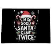 Ik ben zo goed dat de Kerstman twee keer Kerstmis Groot Cadeauzakje (Voorkant)