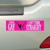 IK BEN ZO HOMO DAT IK NIET RECHT KAN DENKEN BUMPERSTICKER (Op auto)