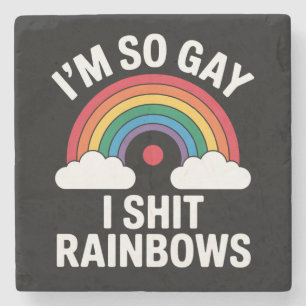 Ik Ben Zo Homoseksueel Regenbogen Grappig LGBTQ Pr Stenen Onderzetter