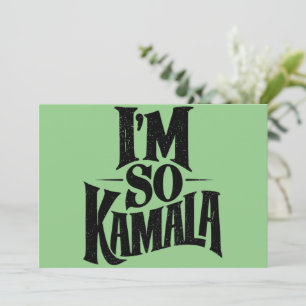 Ik ben zo Kamala Brat Green Meme Kaart