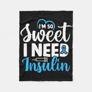 Ik ben zo lief dat ik insuline diabetesbewustzijn fleece deken
