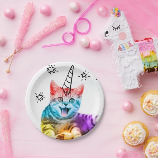 Ik ben zo meowgisch. papieren bordje (Feest)