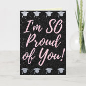 Ik ben zo roze Afstuderen Kaart (Voorkant)