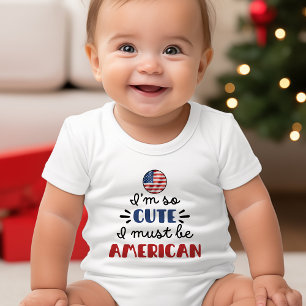 Ik ben zo schattig, ik moet wel Amerikaans zijn Romper
