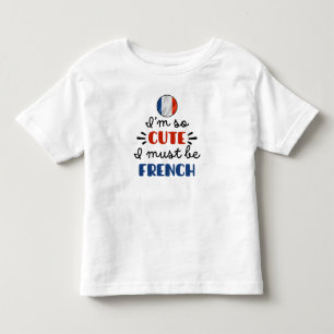 Ik ben zo schattig, ik moet wel Frans zijn Kinder Shirts