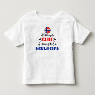 Ik ben zo schattig, ik moet wel Noors zijn Kinder Shirts