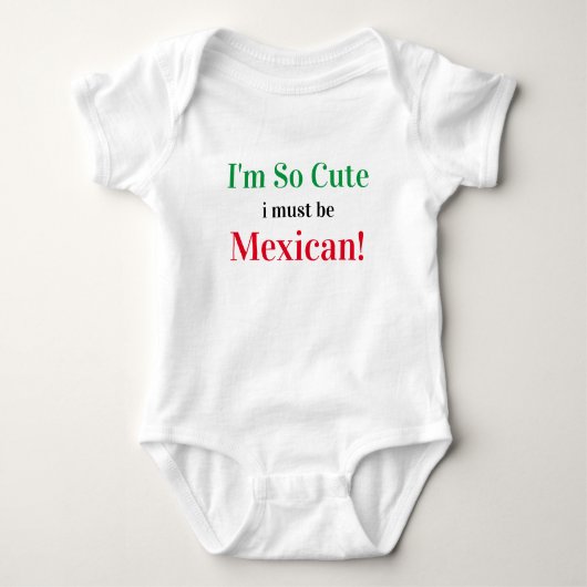 Ik ben zo stom dat ik een Mexicaans Baby-pak moet  Romper (Voorkant)