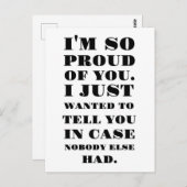 Ik ben zo trots op je briefkaart (Voorkant / Achterkant)