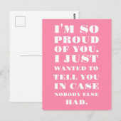 Ik ben zo trots op je briefkaart (Voorkant / Achterkant)