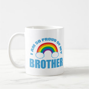 Ik ben zo trots op mijn broer Rainbow Gay Pride Koffiemok