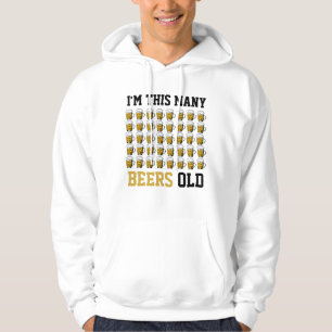 Ik ben zo veel bier Old Cool 40 jaar oud Gift Hoodie