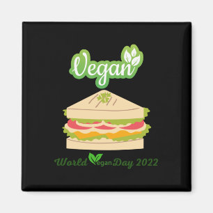 Ik ben zo vers Vegan dag 2022 Sticker1 Magneet