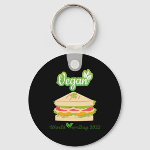 Ik ben zo vers Vegan dag 2022 Sticker1 Sleutelhanger