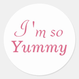 Ik ben zo Yummy Sticker - wit