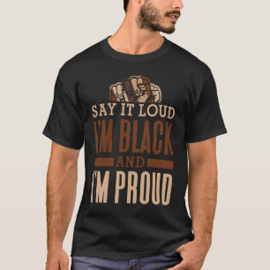 Ik ben zwart en ik ben trots op Black History BHM  T-shirt