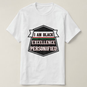 Ik ben zwart excellentie gepersonaliseerd t-shirt
