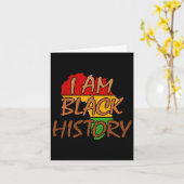 Ik ben zwart Geschiedenis Maand Periode Afro-Ameri Kaart (Gele Bloem)
