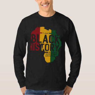 IK BEN ZWART GESCHIEDTE ZWARTE GESCHIEDENIS T-SHIRT