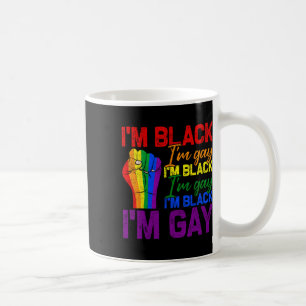 Ik ben zwart, ik ben gay, krachtige vuist Lgbtq tr Koffiemok