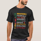 Ik ben Zwarte Geschiedenis 1619 juni T-shirt (Voorkant)