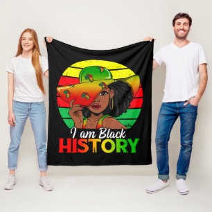 Ik Ben Zwarte Geschiedenis Afrika Amerika Fleece Deken
