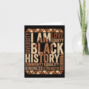 Ik ben zwarte geschiedenis Afrikaanse zwarte gesch Kaart