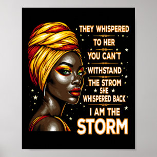 Ik Ben Zwarte Geschiedenis De Storm Afro Melanine Poster
