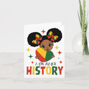 Ik ben zwarte geschiedenis Kinder meisjes hart zwa Kaart