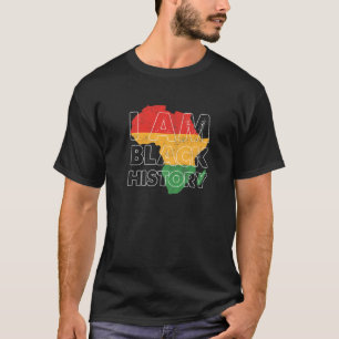 Ik ben zwarte geschiedenis maand Afrikaanse Amerik T-shirt