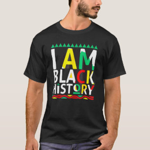 Ik ben Zwarte Geschiedenis Maand Afro African Prid T-shirt
