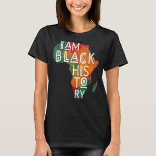 Ik ben Zwarte Geschiedenis Maand Afro African Prid T-shirt