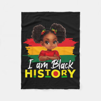 Ik ben Zwarte Geschiedenis Maand Afro-Amerikaanse  Fleece Deken
